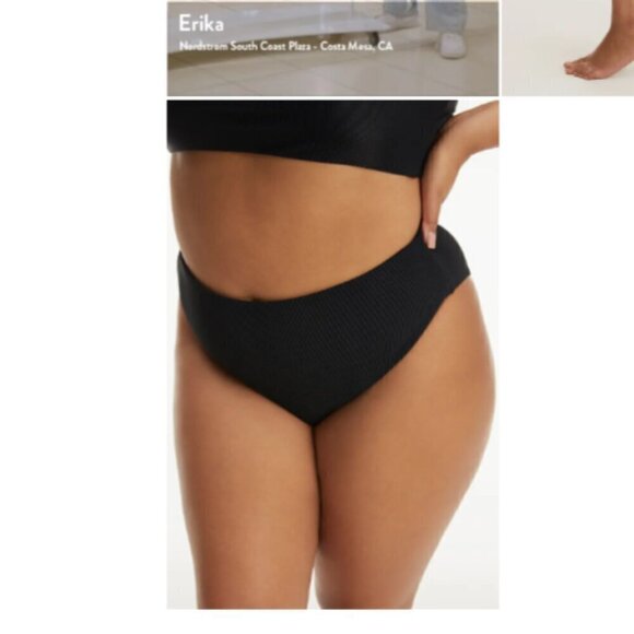 Good American Brown Girl Good Waist Ribbed High Waist Bikini Bottoms Size 7 4XL - Picture 4 of 4